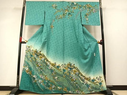平和屋着物●訪問着　作家者　辻が花　絞り　暈し染め　正絹　逸品　AABN3708fy