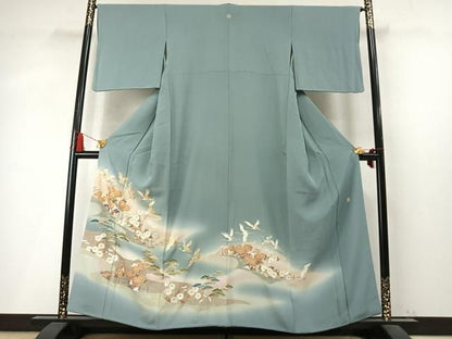 平和屋着物●豪華色留袖　作家者　飛鶴松花文　暈し染め　金彩　正絹　逸品　AABN3713fy