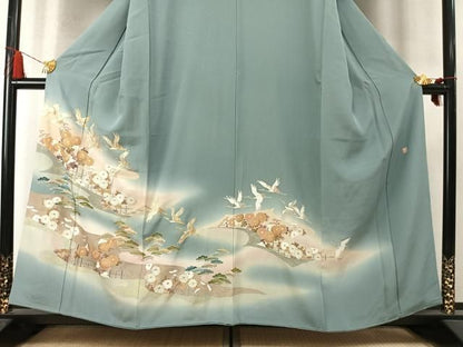 平和屋着物●豪華色留袖　作家者　飛鶴松花文　暈し染め　金彩　正絹　逸品　AABN3713fy