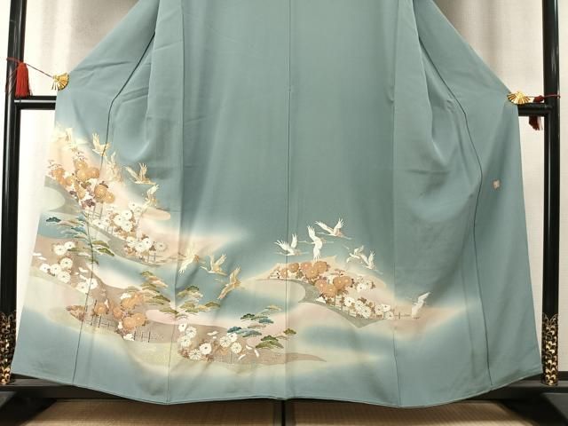 平和屋着物●豪華色留袖　作家者　飛鶴松花文　暈し染め　金彩　正絹　逸品　AABN3713fy