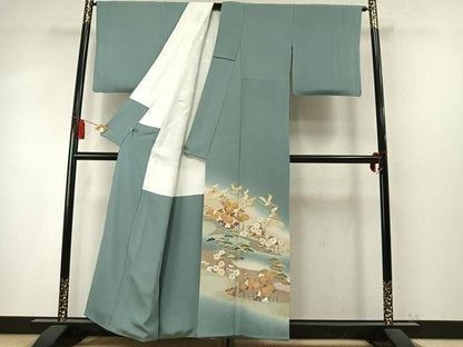 平和屋着物●豪華色留袖　作家者　飛鶴松花文　暈し染め　金彩　正絹　逸品　AABN3713fy