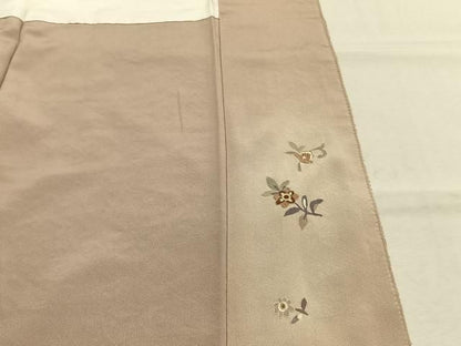 平和屋着物●中国三大刺繍　スワトウ刺繍　汕頭刺繍　総刺繍　色留袖　作家者　吉祥唐草花文　暈し染め　正絹　逸品　AABN3714fy