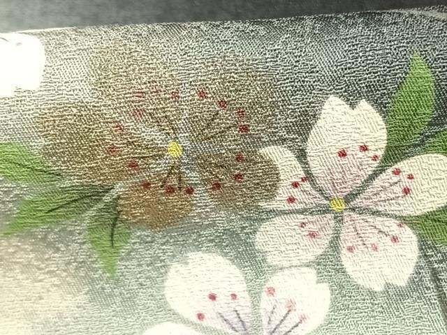 平和屋着物●訪問着　舞桜文　暈し染め　金彩　正絹　逸品　AABN3718fy