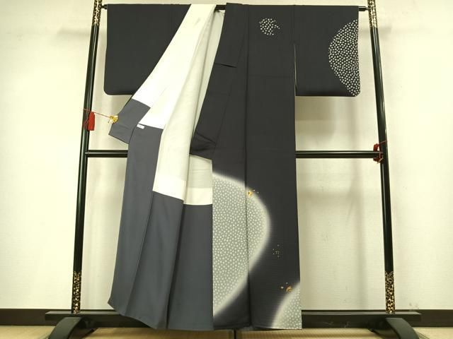 平和屋着物●訪問着　刺繍　舞桜文　暈し染め　金糸　金彩　正絹　逸品　AABN3719fy