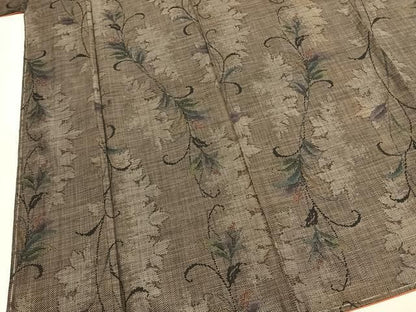 平和屋着物●本場大島紬　9マルキ　花唐草文　正絹　逸品　AABN3731fy