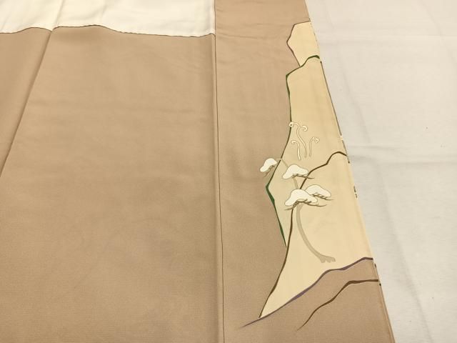 平和屋着物●豪華色留袖　駒刺繍　松竹梅　飛鶴文　金彩　正絹　逸品　未使用　AABN3732fy