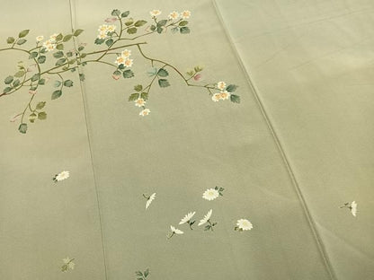 平和屋着物●訪問着　枝花文　暈し染め　正絹　逸品　AABN3748fy