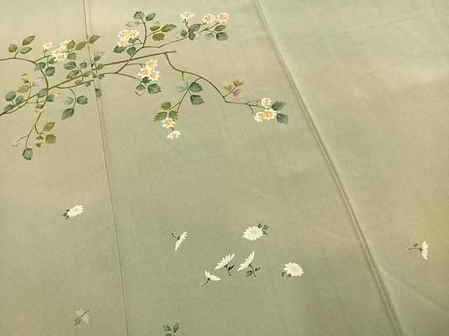 平和屋着物●訪問着　枝花文　暈し染め　正絹　逸品　AABN3748fy
