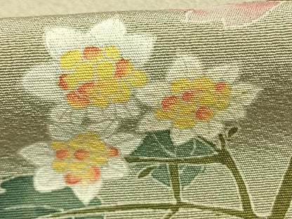 平和屋着物●訪問着　枝花文　暈し染め　正絹　逸品　AABN3748fy