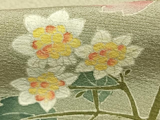 平和屋着物●訪問着　枝花文　暈し染め　正絹　逸品　AABN3748fy