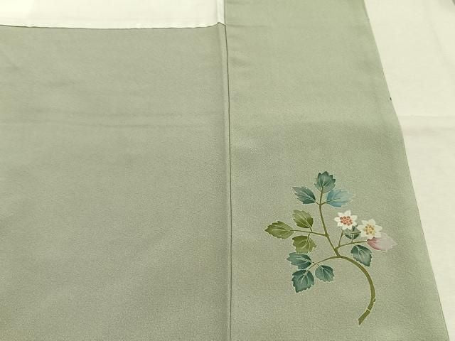 平和屋着物●訪問着　枝花文　暈し染め　正絹　逸品　AABN3748fy