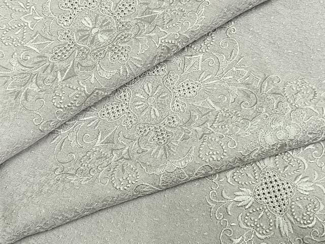 平和屋着物●中国三大刺繍　スワトウ刺繍　汕頭刺繍　総刺繍　訪問着　吉祥花文　紫水晶色　正絹　逸品　未使用　AABN3768fy