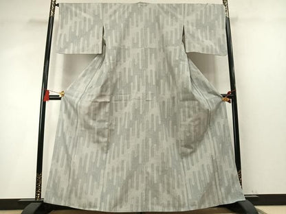 平和屋着物●結城紬　100亀甲　幾何学文様　正絹　逸品　AABN3789fy
