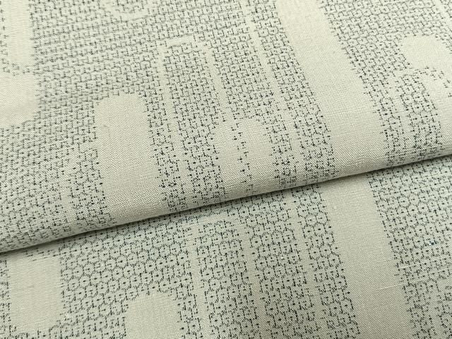 平和屋着物●結城紬　100亀甲　幾何学文様　正絹　逸品　AABN3789fy