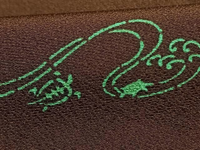 平和屋着物●水野正夫　小紋　亀　正絹　逸品　AABN3790fy