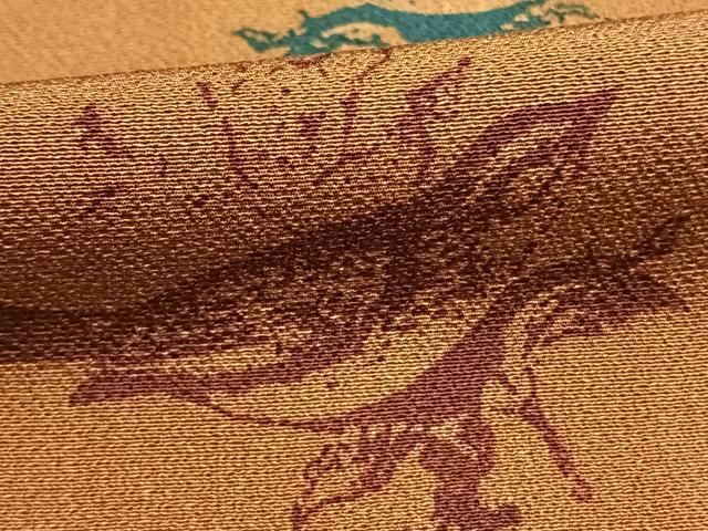平和屋着物●水野正夫　小紋　雀　正絹　逸品　AABN3792fy