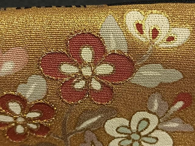 平和屋着物●訪問着　色紙重ね花文　金糸　金彩　正絹　逸品　未使用　AABN3796fy