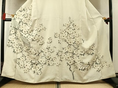平和屋着物●訪問着　枝花文　金彩　正絹　逸品　AABN3804fy