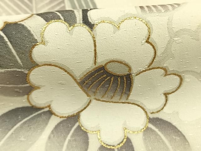 平和屋着物●訪問着　枝花文　金彩　正絹　逸品　AABN3804fy
