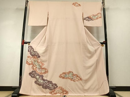 平和屋着物●訪問着　絞り　辻が花　正絹　逸品　AABN3805fy