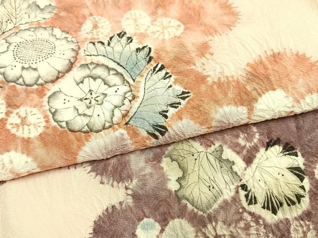 平和屋着物●訪問着　絞り　辻が花　正絹　逸品　AABN3805fy