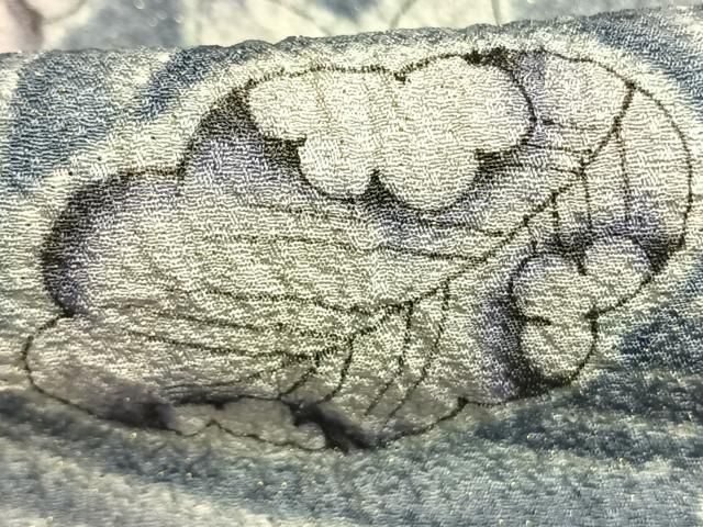 平和屋着物●樋熊哲也　訪問着　辻が花　絞り　手描き　金通し地　正絹　逸品　AABN3808fy
