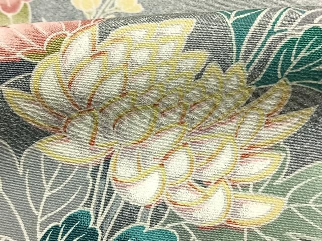 平和屋着物●訪問着　草花文　暈し染め　正絹　逸品　AABN3809fy
