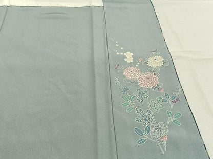 平和屋着物●訪問着　草花文　暈し染め　正絹　逸品　AABN3809fy