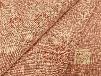 平和屋着物●伝統工芸師　服部光擴　江戸小紋　訪問着　松竹梅　風景花文　松坂屋扱い　ロング丈　正絹　逸品　AABN3822fy