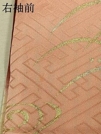 平和屋着物●豪華振袖　扇面花文　暈し染め　金銀彩　正絹　逸品　AABN3828fy