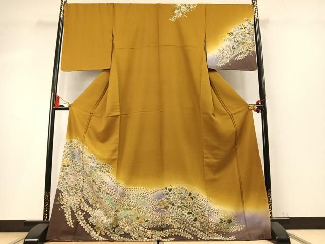 平和屋着物●訪問着　絞り　辻が花　暈し染め　正絹　逸品　未使用　AABN3829fy