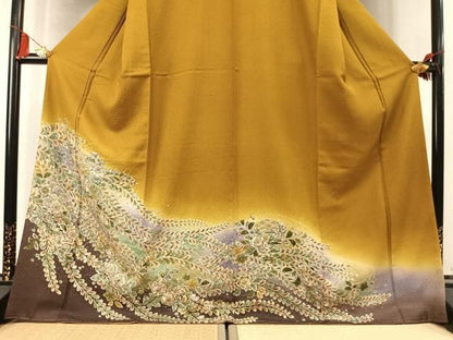 平和屋着物●訪問着　絞り　辻が花　暈し染め　正絹　逸品　未使用　AABN3829fy
