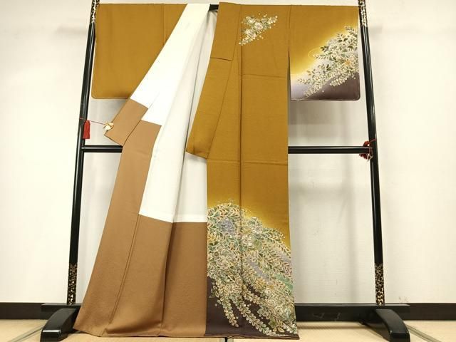 平和屋着物●訪問着　絞り　辻が花　暈し染め　正絹　逸品　未使用　AABN3829fy