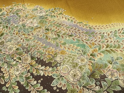 平和屋着物●訪問着　絞り　辻が花　暈し染め　正絹　逸品　未使用　AABN3829fy