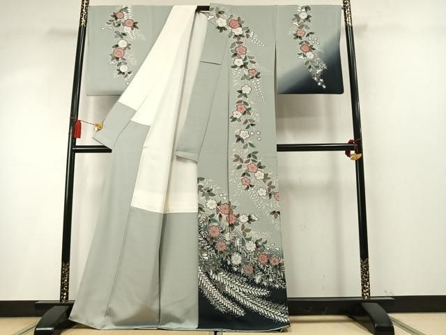 平和屋着物●訪問着　絞り　辻が花　暈し染め　正絹　逸品　AABN3831fy