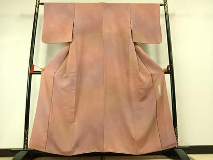 平和屋着物●染色作家　斉藤三才　小紋　霞文　暈し染め　正絹　逸品　AABN3852fy