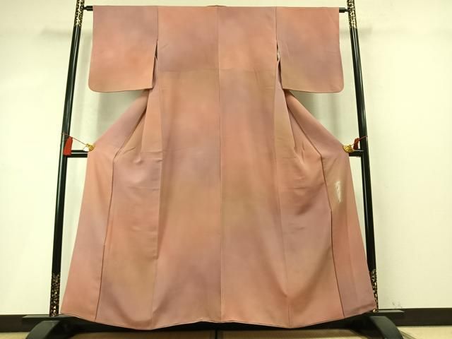 平和屋着物●染色作家　斉藤三才　小紋　霞文　暈し染め　正絹　逸品　AABN3852fy