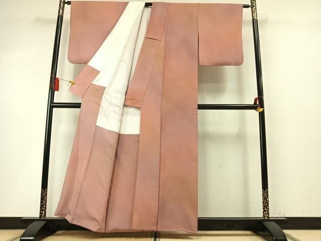 平和屋着物●染色作家　斉藤三才　小紋　霞文　暈し染め　正絹　逸品　AABN3852fy