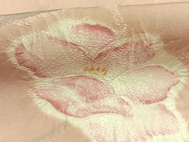 平和屋着物●上質な小紋　地紋起こし　草花文　正絹　逸品　未使用　AABN3854fy