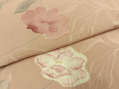 平和屋着物●上質な小紋　地紋起こし　草花文　正絹　逸品　未使用　AABN3854fy