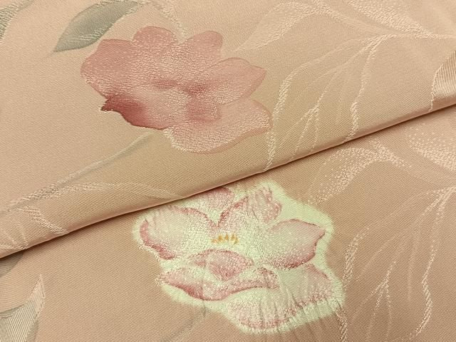 平和屋着物●上質な小紋　地紋起こし　草花文　正絹　逸品　未使用　AABN3854fy