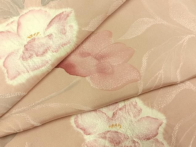 平和屋着物●上質な小紋　地紋起こし　草花文　正絹　逸品　未使用　AABN3854fy