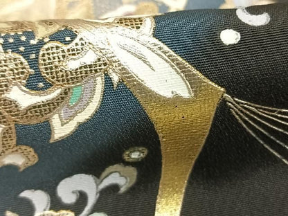 平和屋着物●豪華黒留袖　作家物　孔雀花文　暈し染め　金銀彩　さが美扱い　正絹　逸品　未使用　AABN3855fy