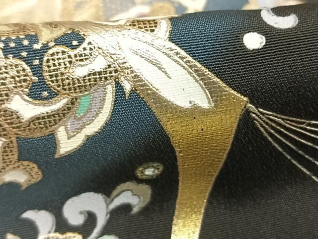 平和屋着物●豪華黒留袖　作家物　孔雀花文　暈し染め　金銀彩　さが美扱い　正絹　逸品　未使用　AABN3855fy