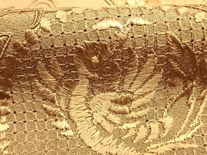 平和屋着物●中国三大刺繍　スワトウ刺繍　汕頭刺繍　総刺繍　訪問着　花鳥文　暈し染め　正絹　逸品　AABN3856fy