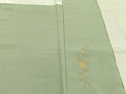 平和屋着物●中国三大刺繍　スワトウ刺繍　汕頭刺繍　相良刺繍　総刺繍　訪問着　切嵌吉祥花文　正絹　逸品　未使用　AABN3857fy