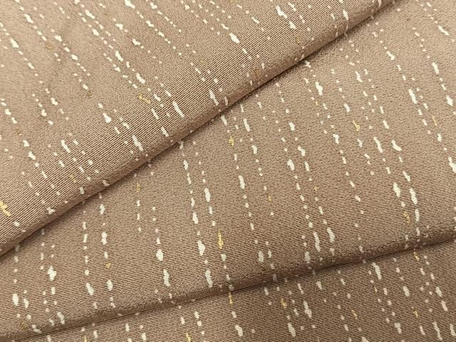 平和屋着物●上質な小紋　変わり縞　金彩　正絹　逸品　AABN3872fy