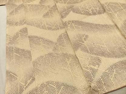 平和屋着物●上質な小紋　総絞り　遠山文　正絹　逸品　AABN3881fy