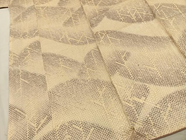 平和屋着物●上質な小紋　総絞り　遠山文　正絹　逸品　AABN3881fy