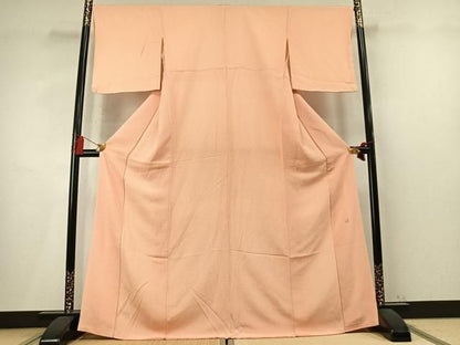 平和屋着物●江戸小紋　作家物　菱文　鬼しぼ縮緬　正絹　逸品　AABN3899fy